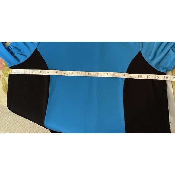 SUSAN GRAVER Women’s XS Active Top Polyester Spandex Blue Black - Picture 7 of 8